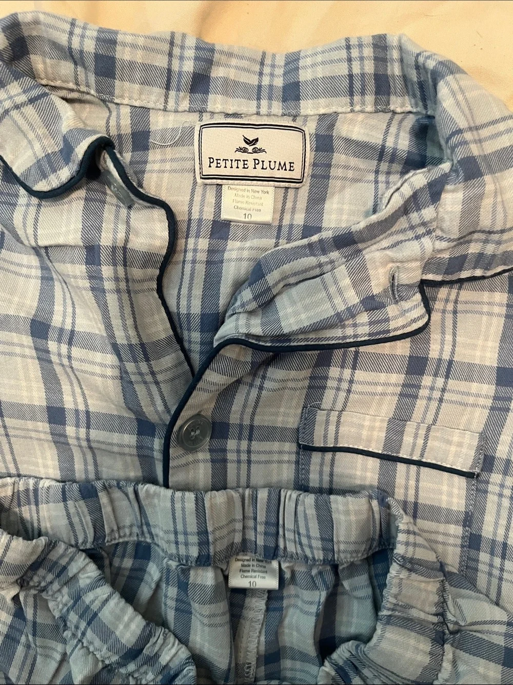 PETITE PLUME Men's Light Blue Plaid Button-Down Shirt